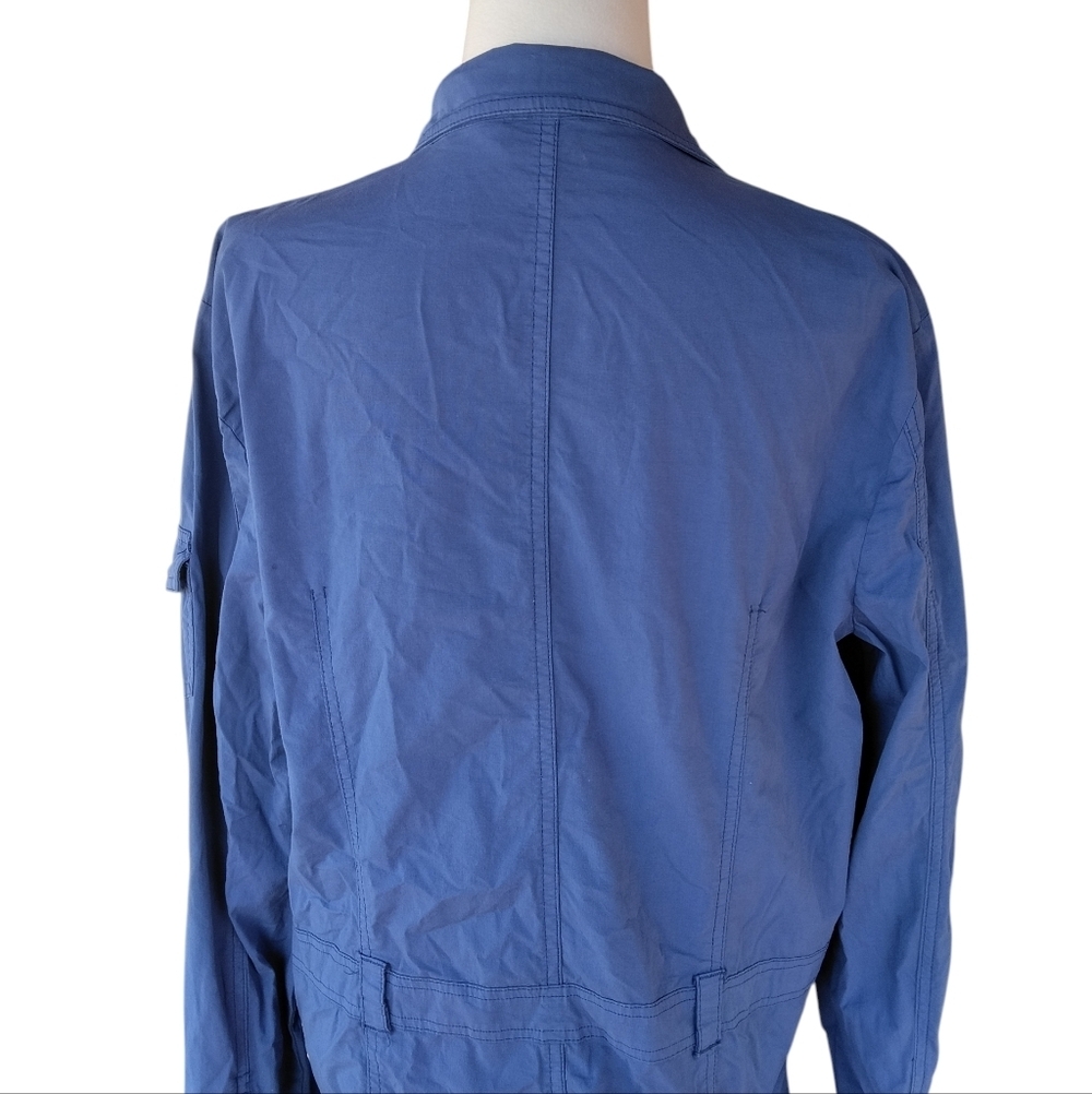 Fresh Produce Dusty Blue Cotton Blend Shacket Longline Size Large - Picture 5 of 7